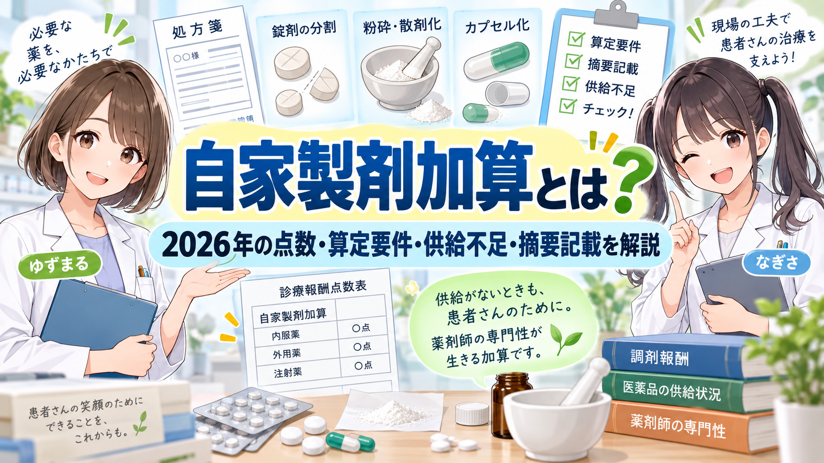 自家製剤加算とは？2026年の点数・算定要件・供給不足・摘要記載を解説するアイキャッチ画像