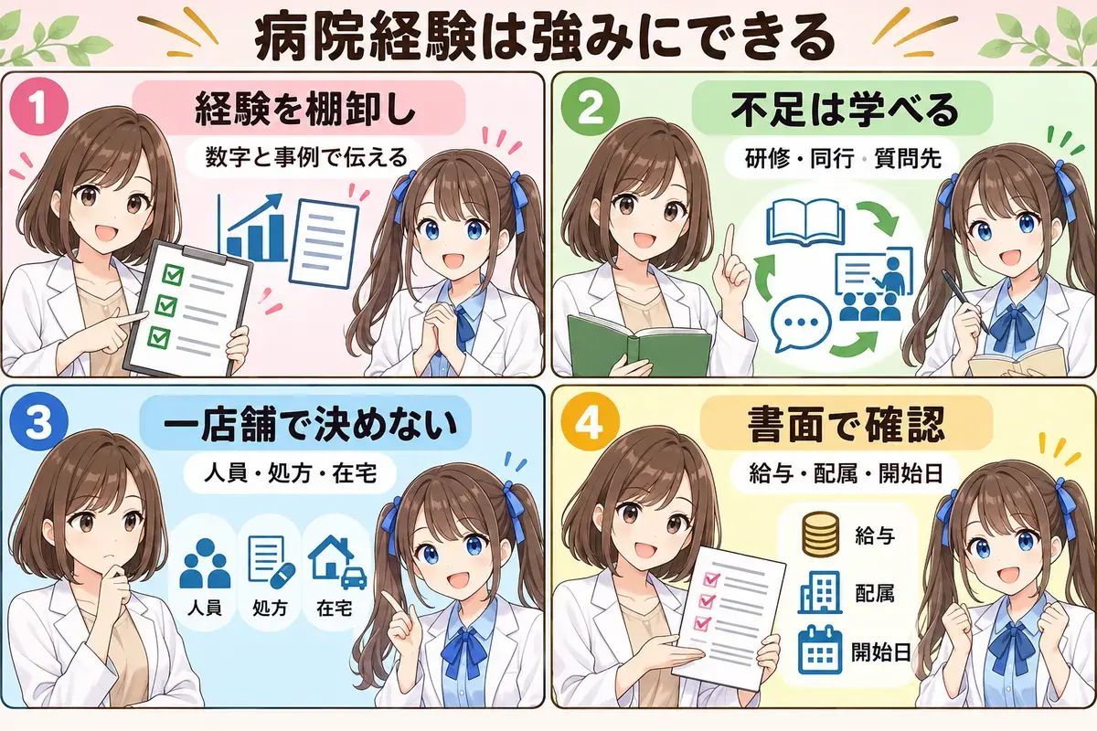 病院薬剤師から調剤薬局への転職成功ポイントまとめ