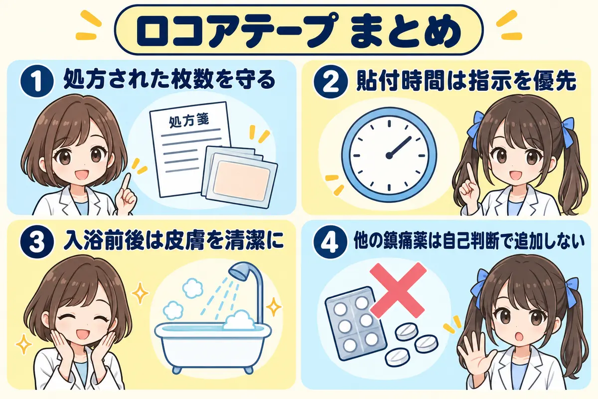 ロコアテープを安全に使うためのまとめ ロコアテープを安全に使うためのまとめ