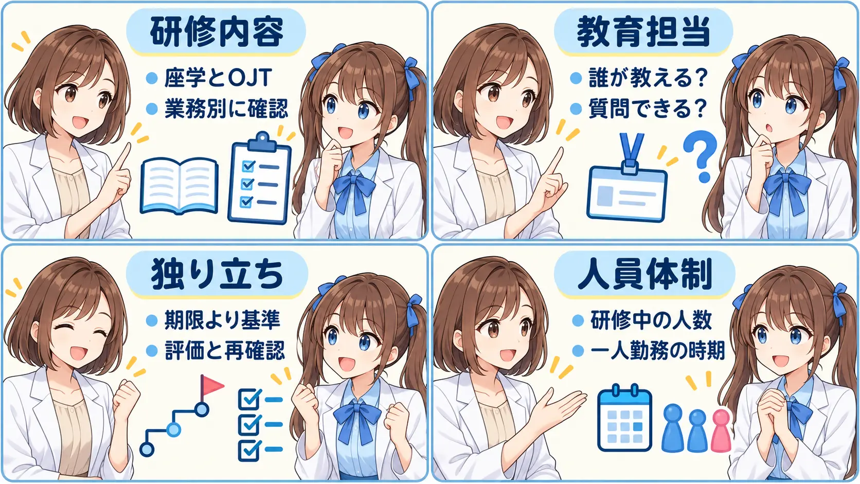 薬剤師求人の研修制度で確認する研修内容・教育担当・独り立ち・人員体制