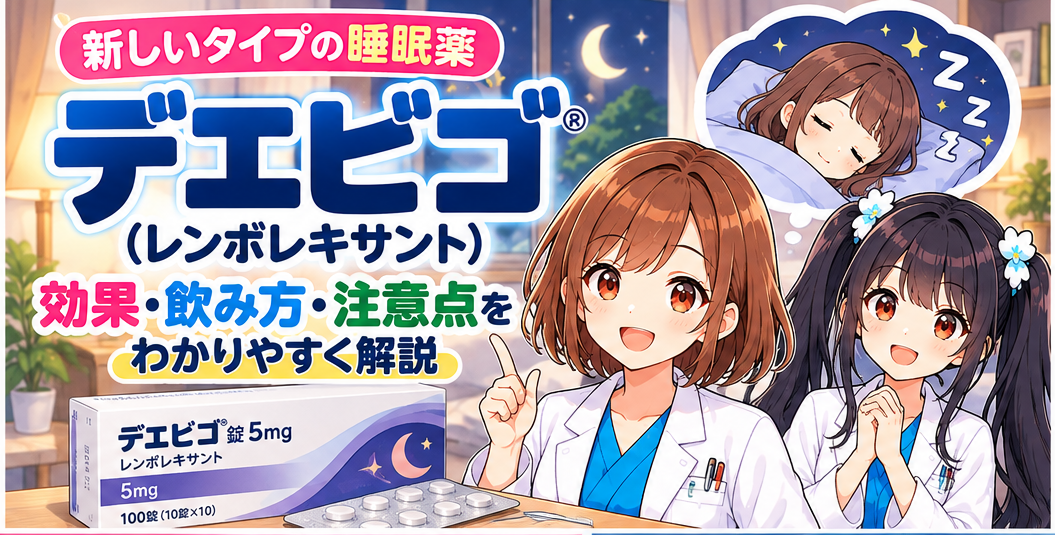デエビゴ（レンボレキサント）の効果・飲み方・注意点を薬剤師が解説する2026年版アイキャッチ画像